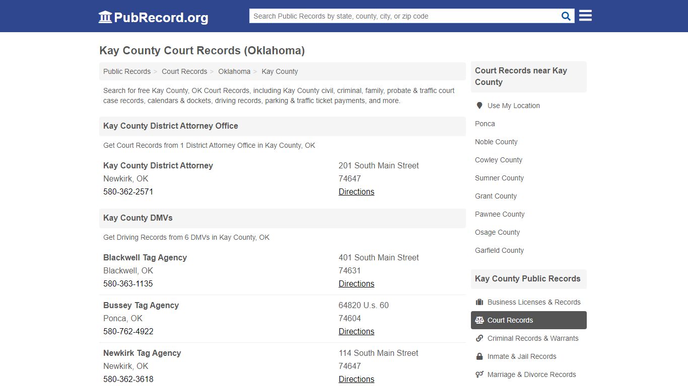 Free Kay County Court Records (Oklahoma Court Records)